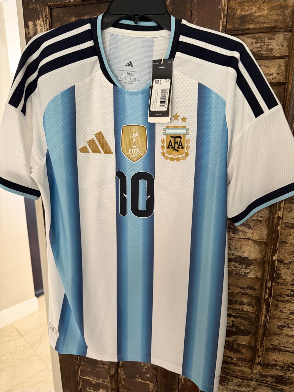 adidas Argentina Soccer Jersey — Sky Blue, White & Black Accents